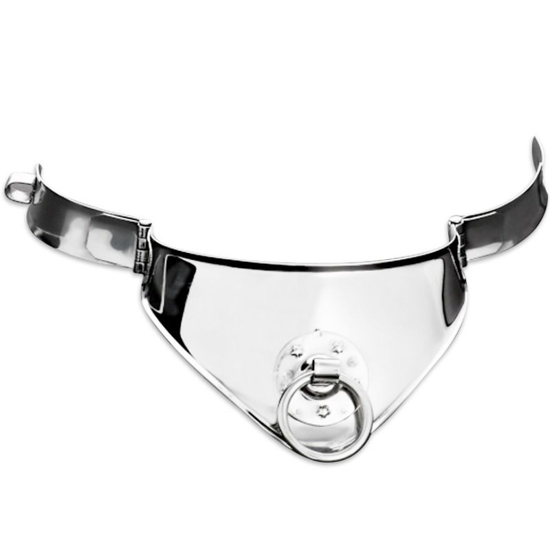METAL HARD – RESTRAINT COLLAR WITH RING AND PADLOCK 12.5 CM