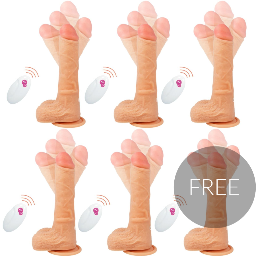 CYBER SILICOCK – REMOTE CONTROL REALISTIC MR RICK 5 + 1 FREE 20.9 CM -O- 4 CM