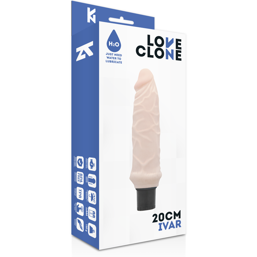 LOVECLONE - IVAR SELF LUBRICATION VIBRATOR 20 CM -O- 3.7 CM - Image 4