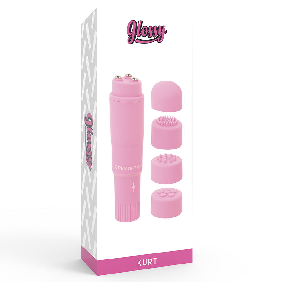 GLOSSY - KURT POCKET MASSAGER PINK - Image 4