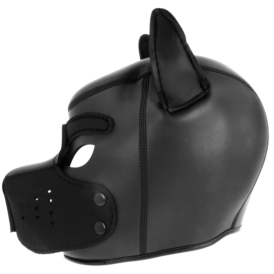 DARKNESS – NEOPRENE DOG MASK WITH REMOVABLE MUZZLE M