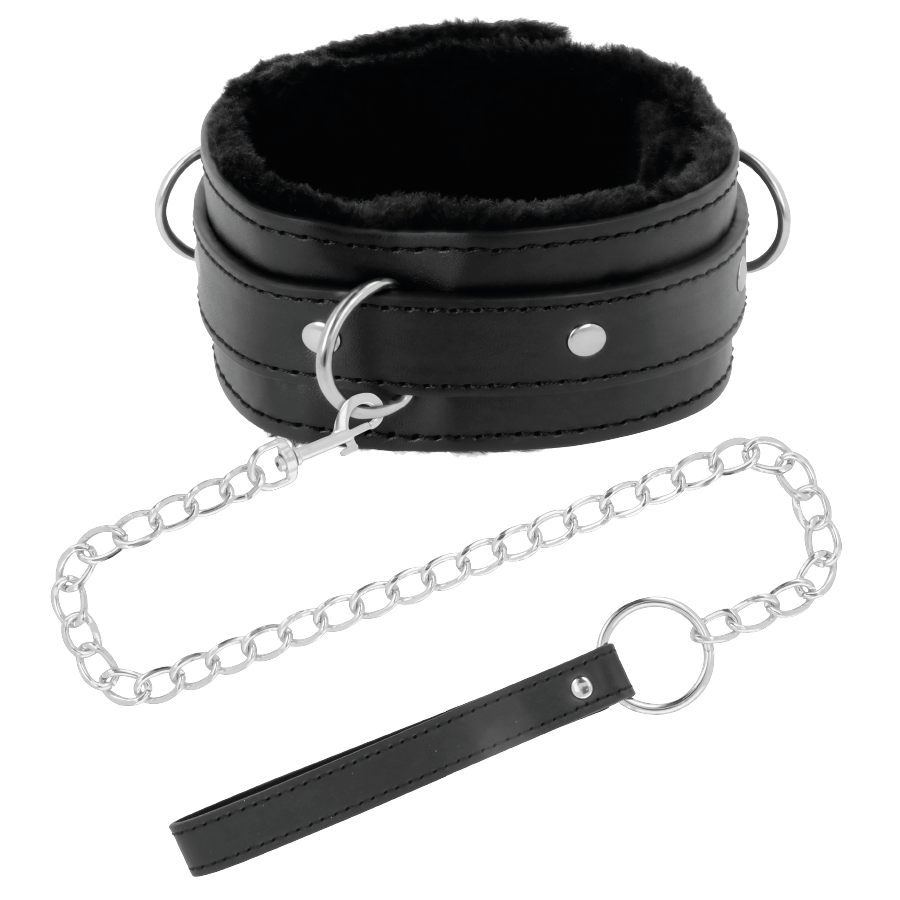 DARKNESS – COMFORTABLE POSTURE NECKLACE WITH LEATHER CHAIN