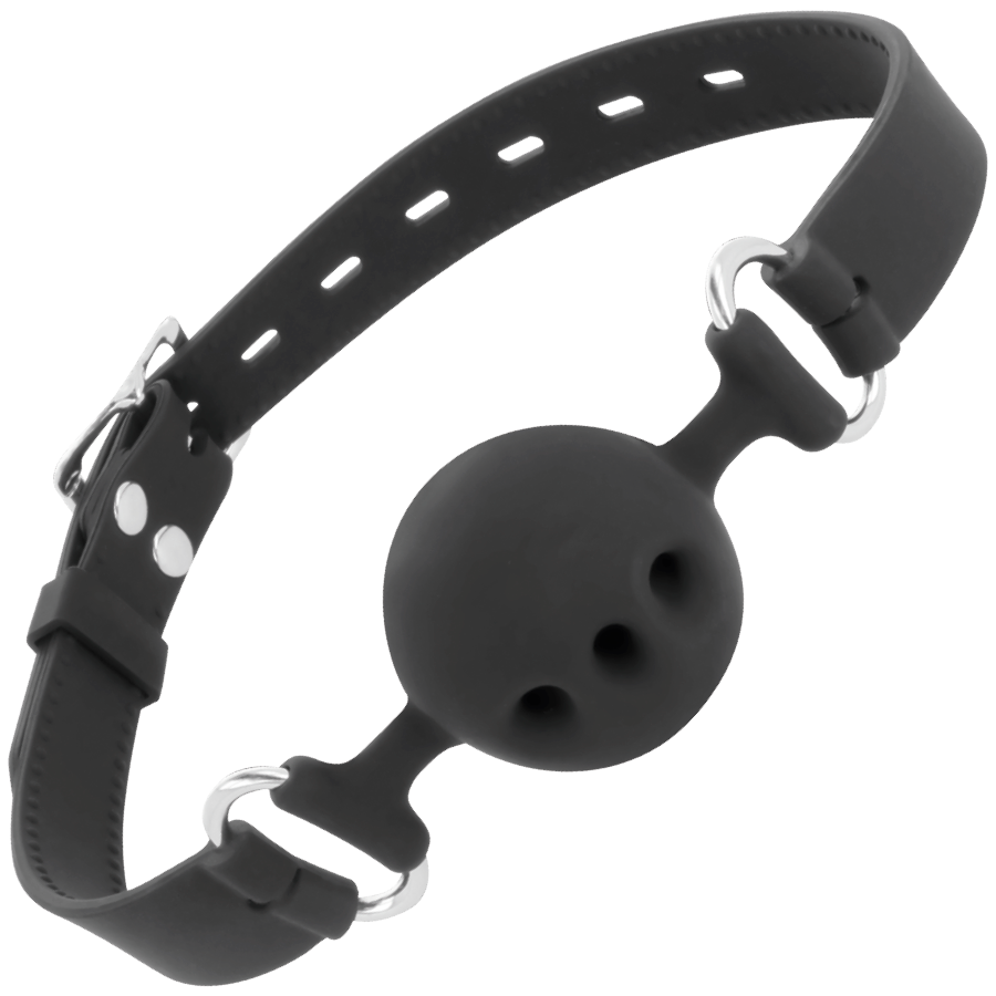 DARKNESS – BLACK BREATHABLE SILICONE GAG