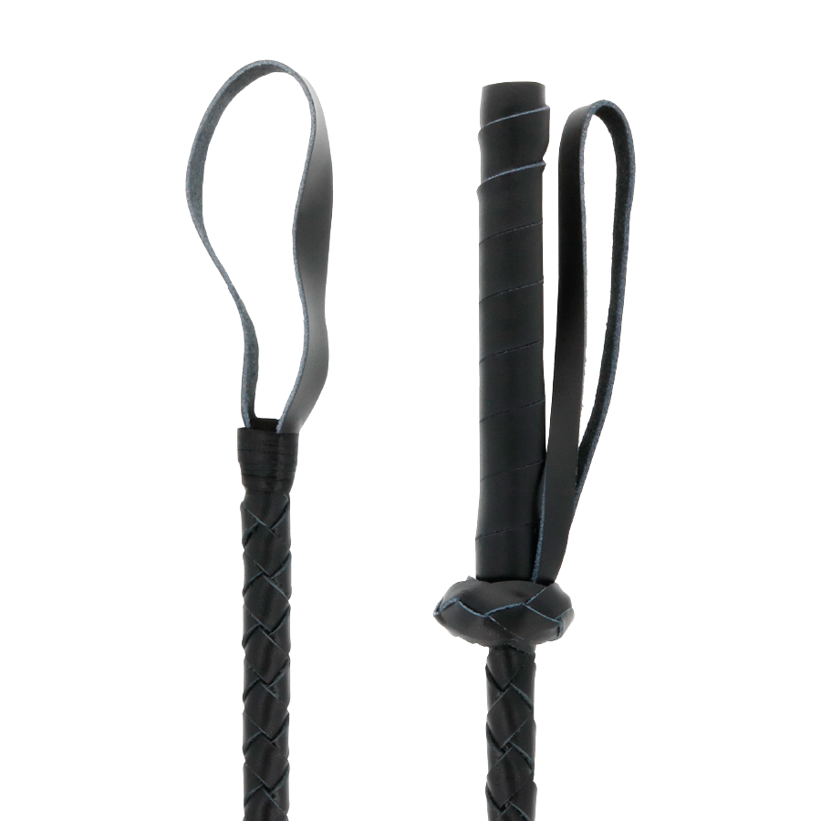 DARKNESS – LEATHER FETISH BDSM WHIP 60CM