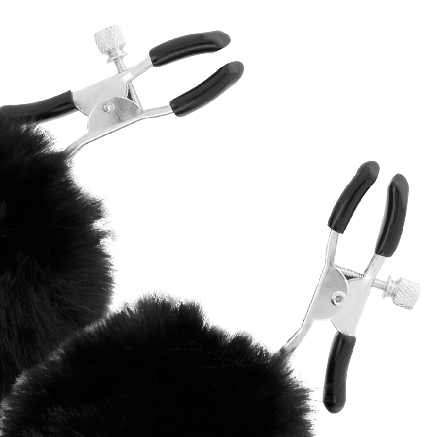 DARKNESS – NIPPLE CLAMPS WITH POM POMS 1