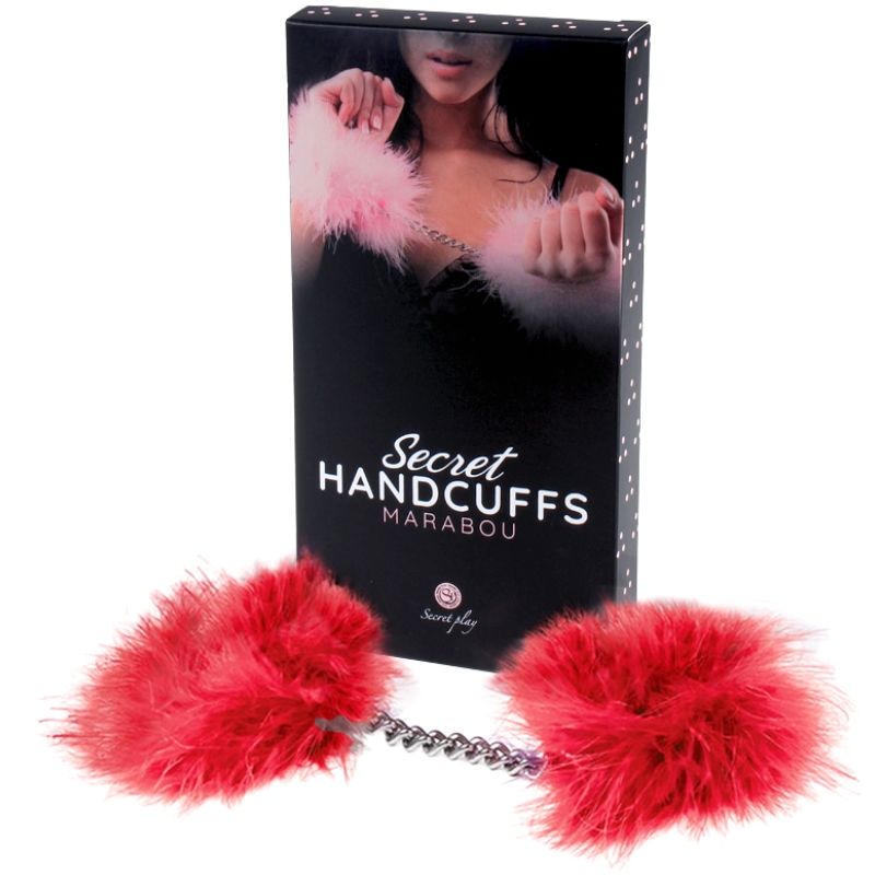 SECRETPLAY – RED MARABOU HANDCUFFS