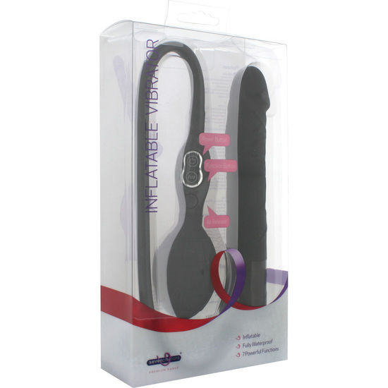 SEVEN CREATIONS – BLACK INFLATABLE VIBRATOR