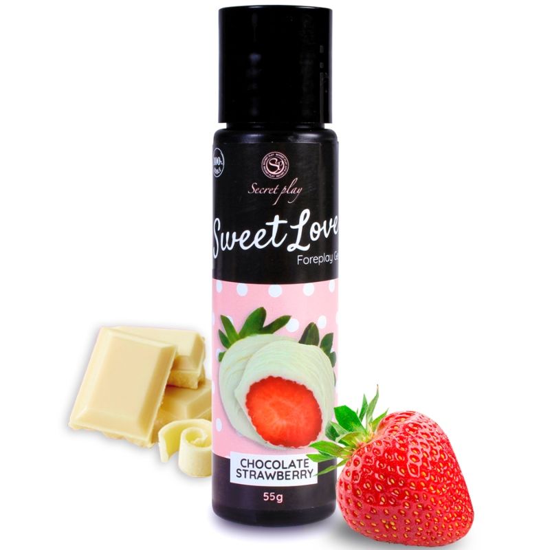 SECRETPLAY – GEL SWEET LOVE STRAWBERRY AND WHITE CHOCOLATE 60 ML