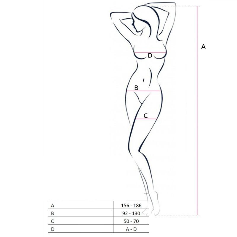 PASSION – WOMAN BS062 WHITE BODYSTOCKING ONE SIZE