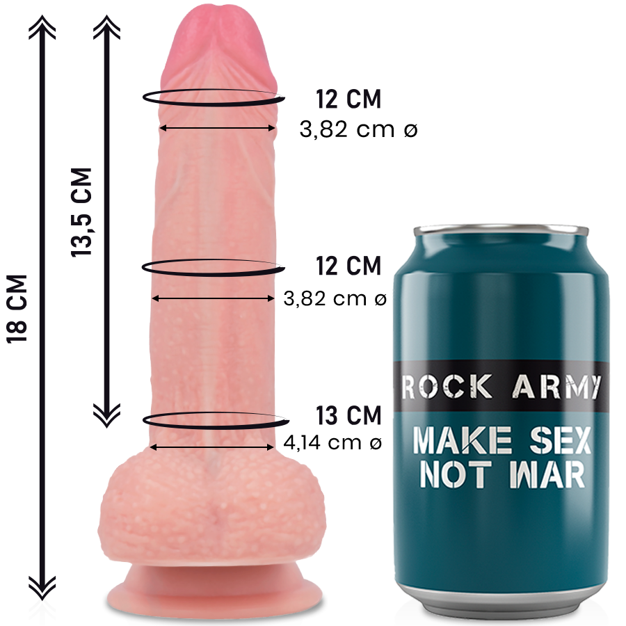 ROCKARMY – LIQUID SILICONE PREMIUM MUSTANG REALISTIC 18 CM -O- 4.14 CM