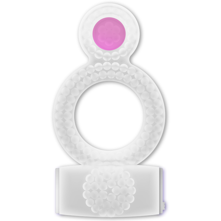 CASUAL LOVE – RING VIBRATING DOUBLE PLEASURE TRANSPARENT