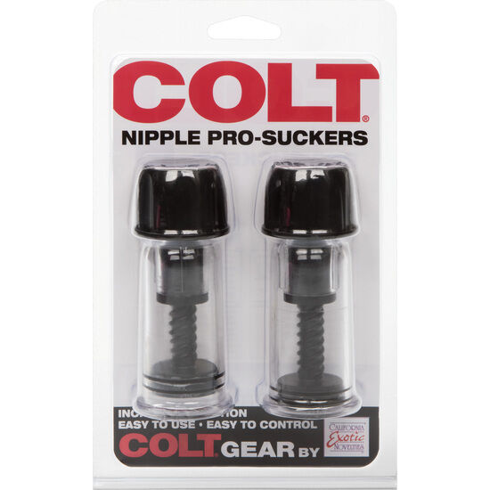 CALEXOTICS – COLT SUCTION CUPS WITH STIMULATING WAVES FOR THE NIPPLE, BLACK