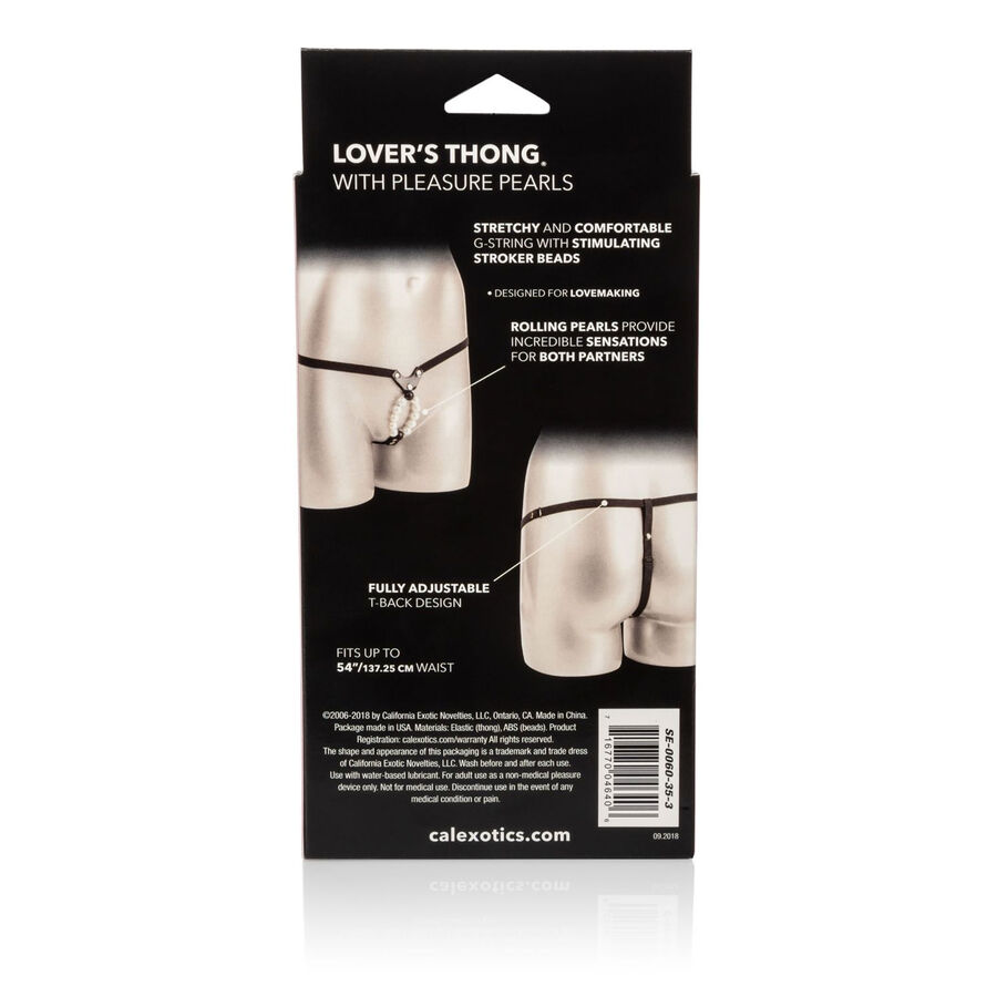 CALEXOTICS – LOVERS THONG W. PLEASURE PEARLS