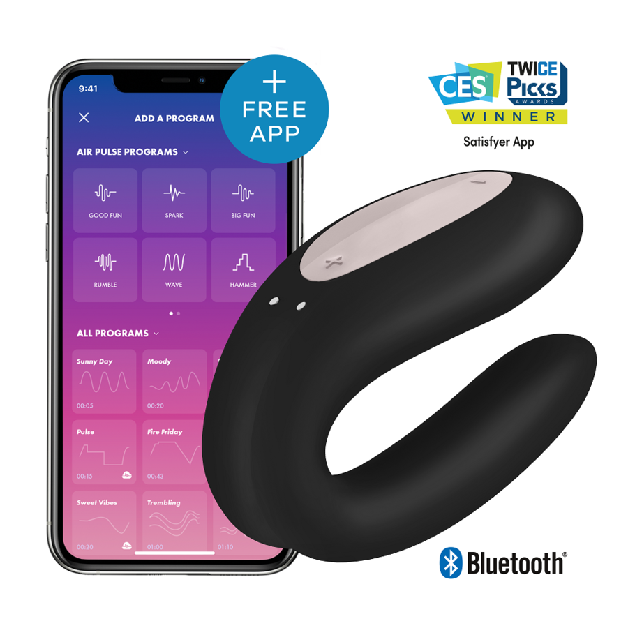 SATISFYER – DOUBLE JOY CON APP MORADO