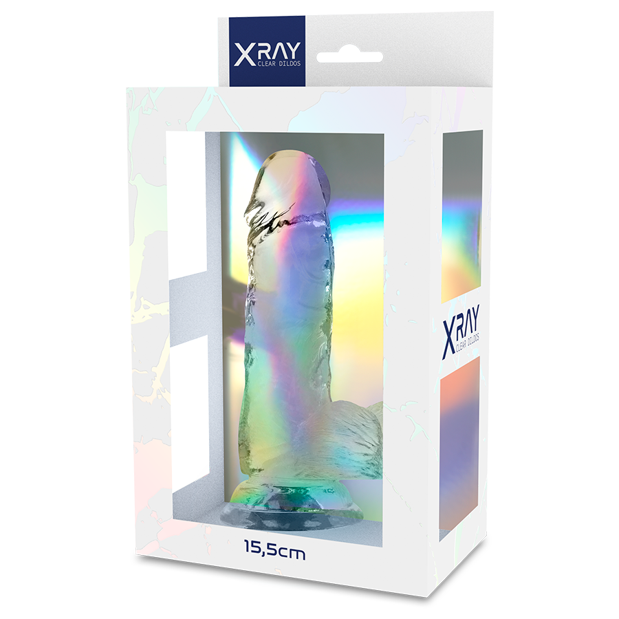 X RAY – CLEAR COCK WITH BALLS 15.5 CM -O- 3.5 CM