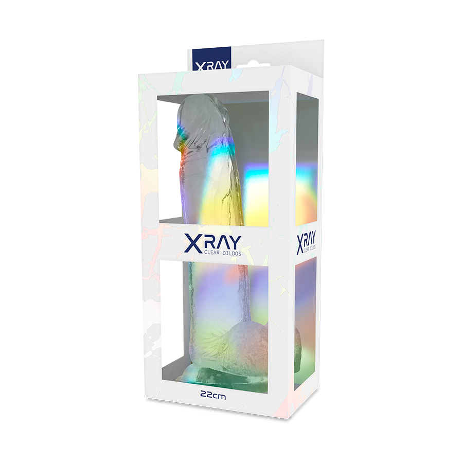 X RAY – CLEAR COCK WITH BALLS 22 CM -O- 4.6 CM