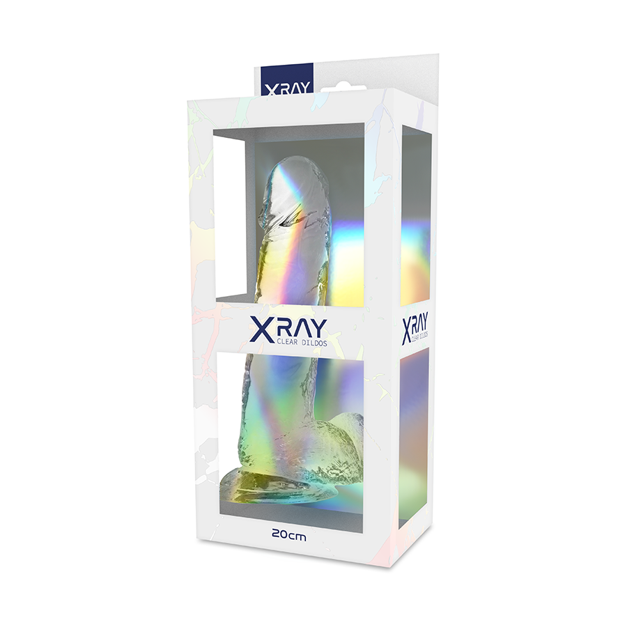X RAY – CLEAR COCK WITH BALLS 20 CM -O- 4.5 CM
