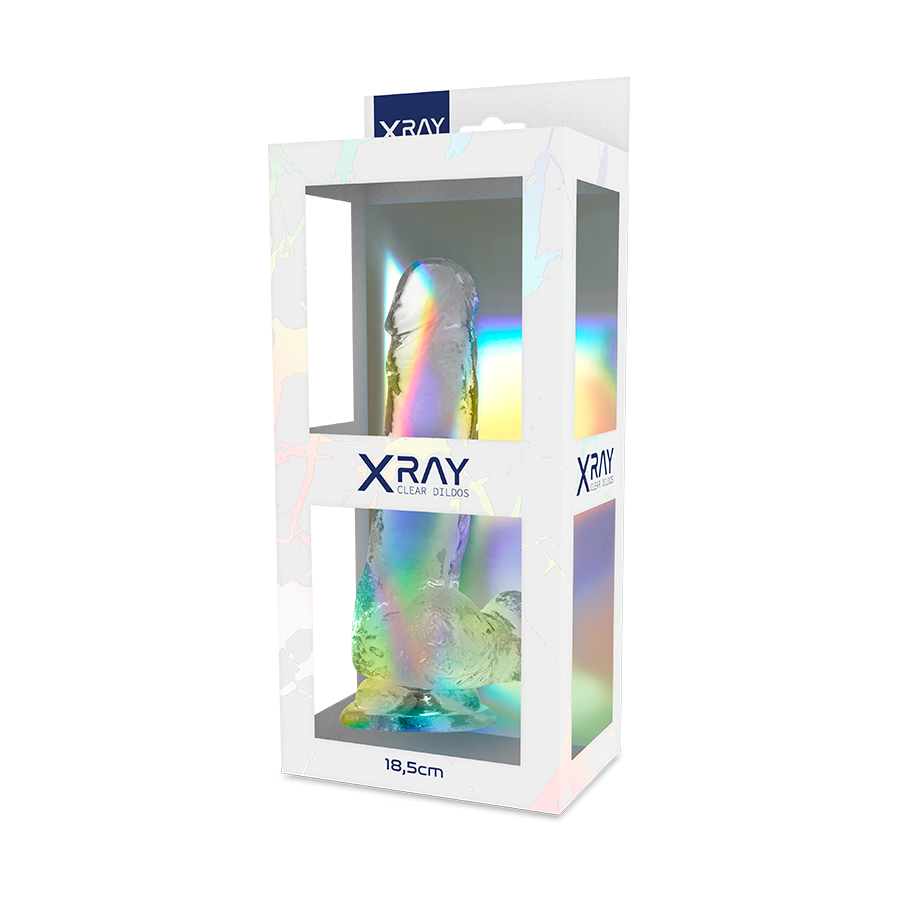 X RAY – CLEAR COCK WITH BALLS 18.5 CM -O- 3.8 CM