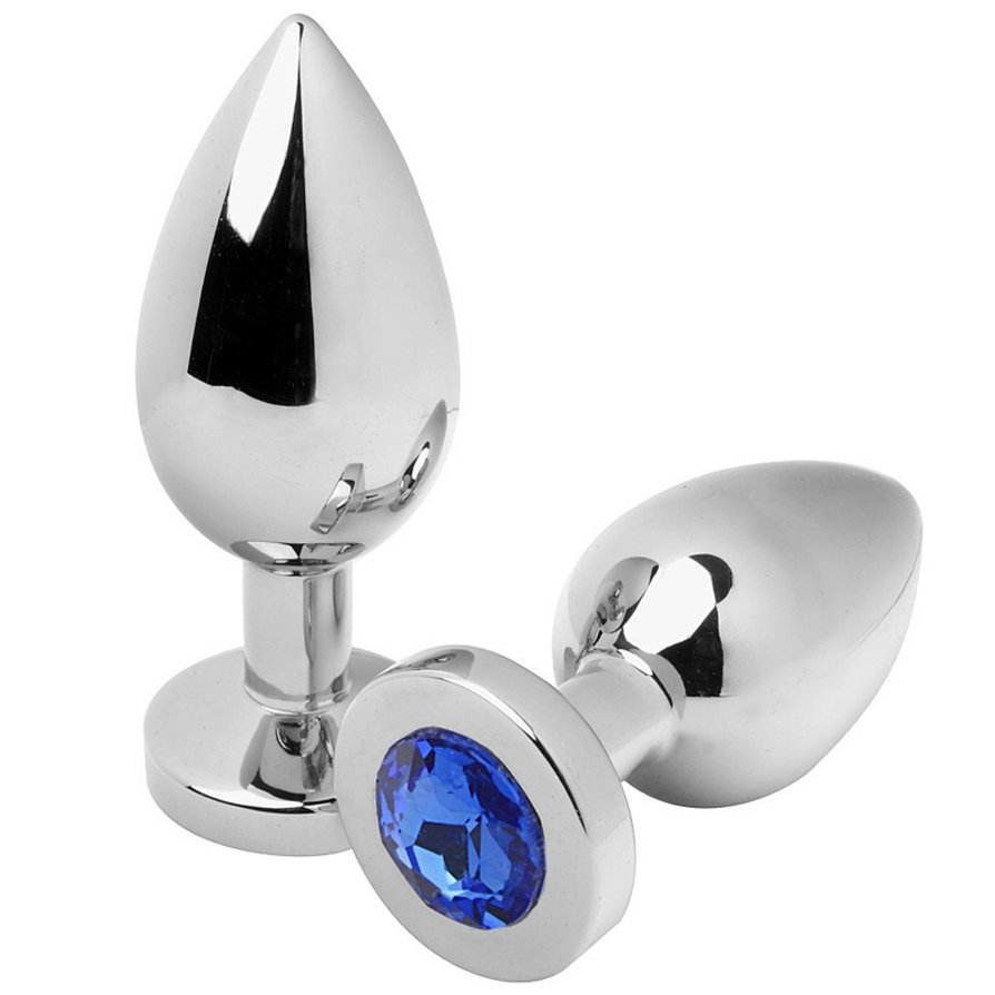 METAL HARD – ANAL PLUG DIAMOND BLUE MEDIUM 7.62CM