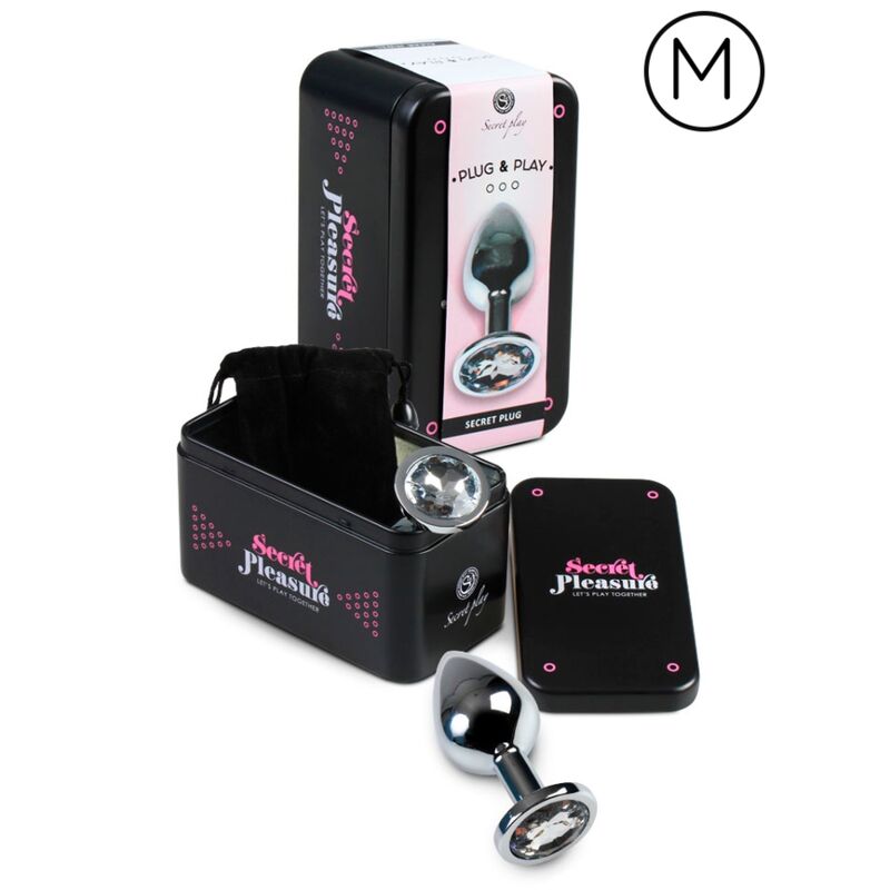 SECRETPLAY – PLUG ANAL TRANSPARENT ALUMINUM 7CM