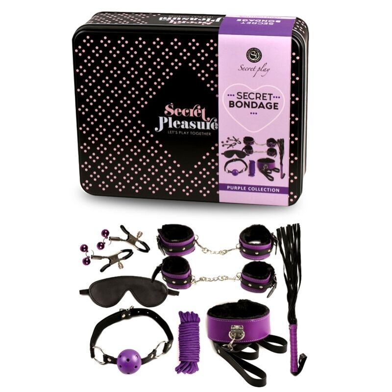 SECRETPLAY – BDSM SET 8PCS PURBLE /BLACK
