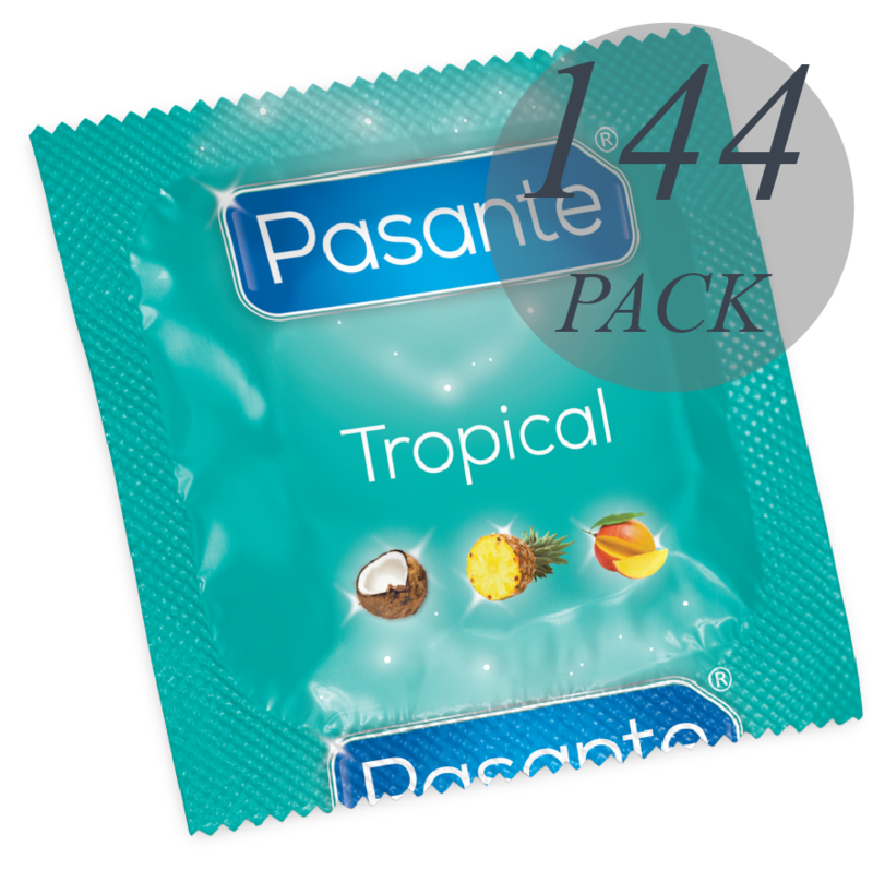 PASANTE – CONDOMS TROPICAL FLAVORS 144 UNITS