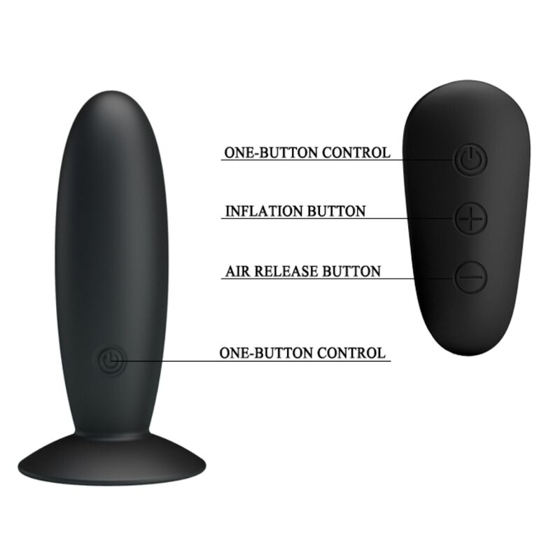 MR PLAY – ANAL PLUG WITH VIBRATION BLACK REMOTE CONTROL