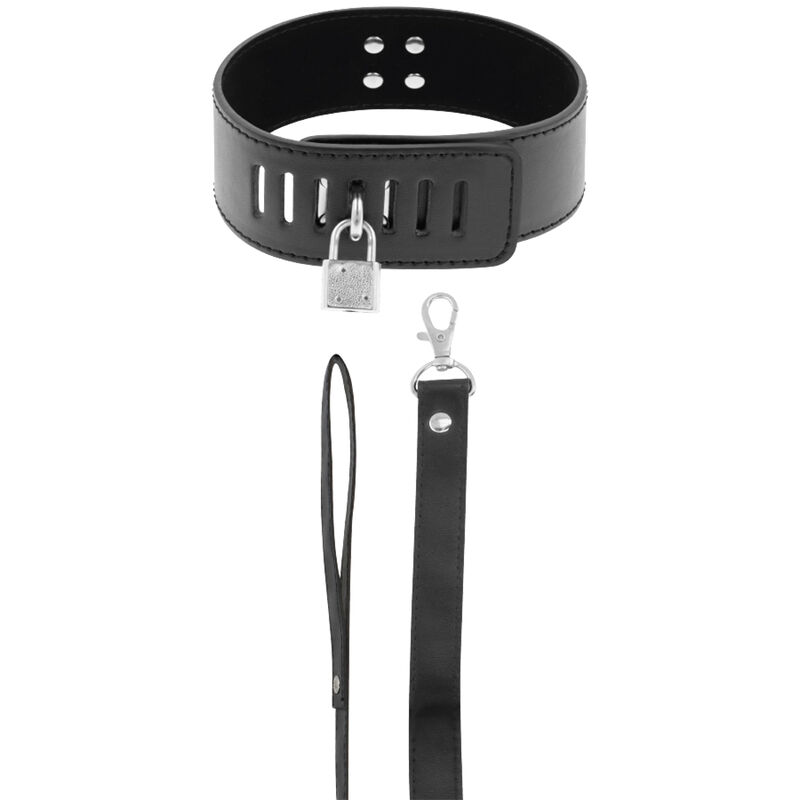 DARKNESS – BDSM COLLAR WITH BLACK LOCK