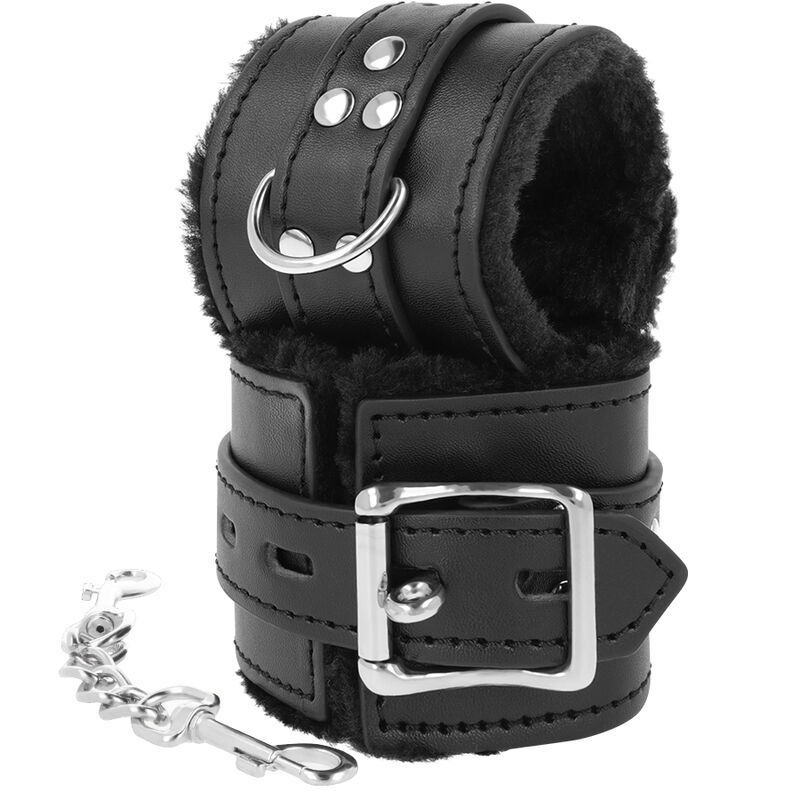 DARKNESS – BLACK LINED BDSM HANDCUFFS