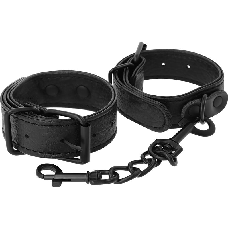 DARKNESS – WIDE THIN TEXTURED HANDCUFFS