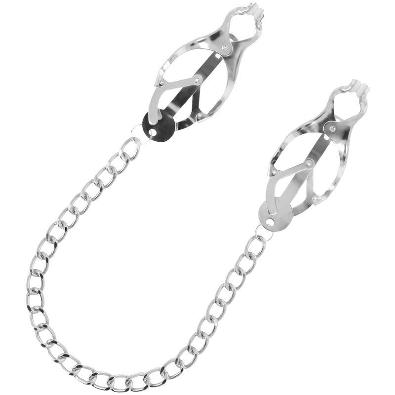 DARKNESS – METAL NIPPLE CLAMP WITH CHAIN