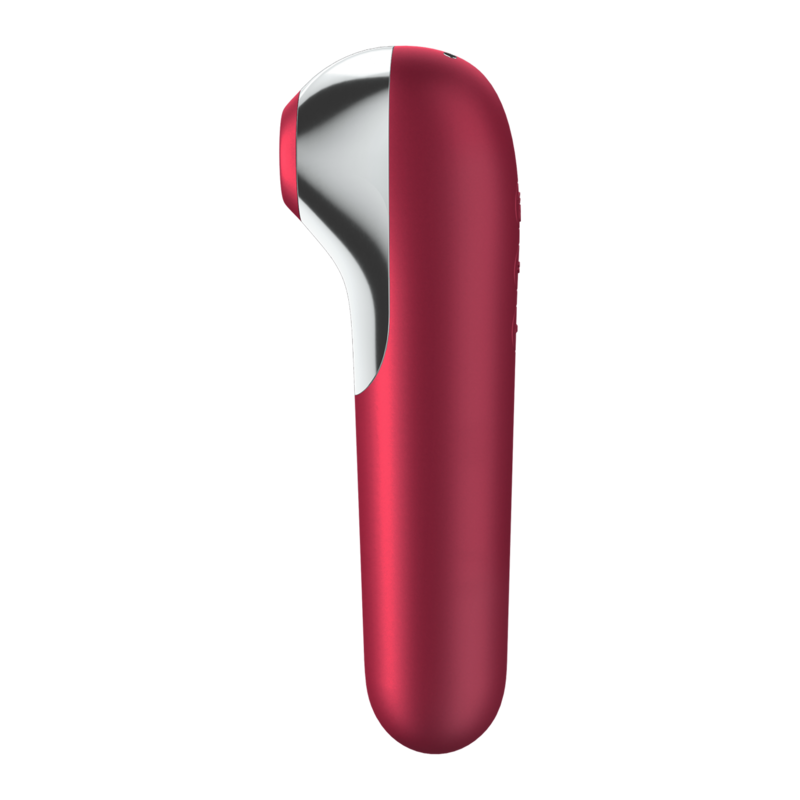 SATISFYER – DUAL LOVE VIBRATOR AND SUCTIONER WITH PULSED AIR RED
