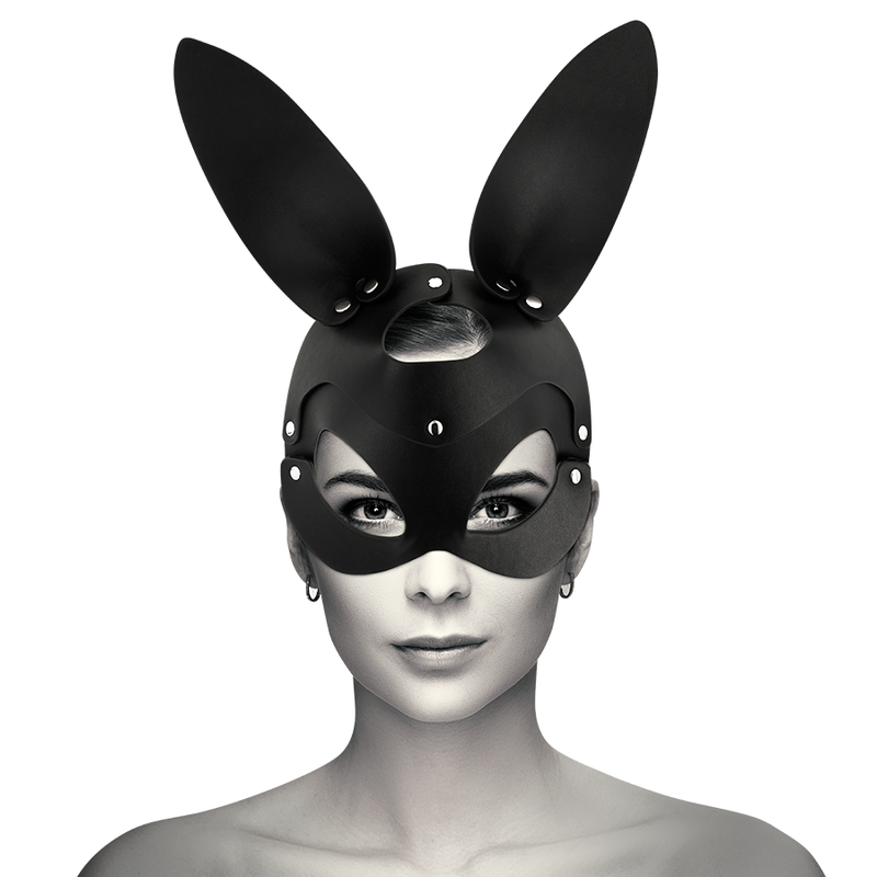 COQUETTE CHIC DESIRE – VEGAN LEATHER MASK WITH BUNNY EARS