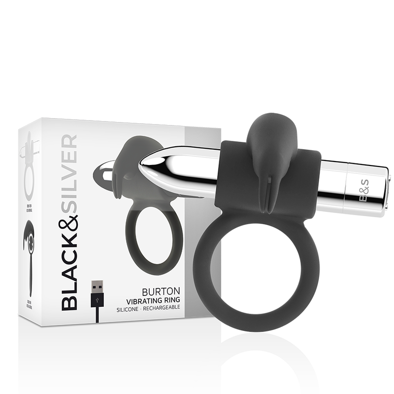 BLACKSILVER – BURTON RECHARGEABLE RING 10 VIBRATION MODES