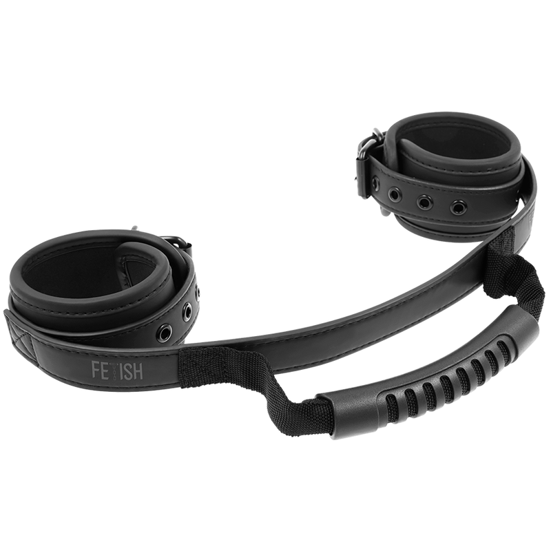 FETISH SUBMISSIVE – NOPRENE LINING HANDCUFFS WITH HANDLE