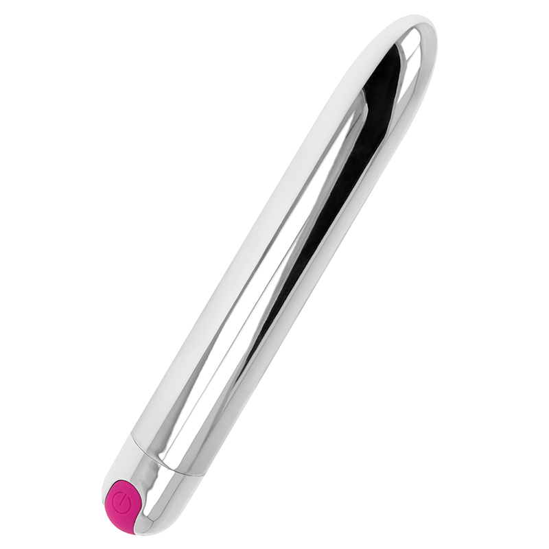 OHMAMA – RECHARGEABLE SILVER VIBRATOR 10 MODES 18.5 CM