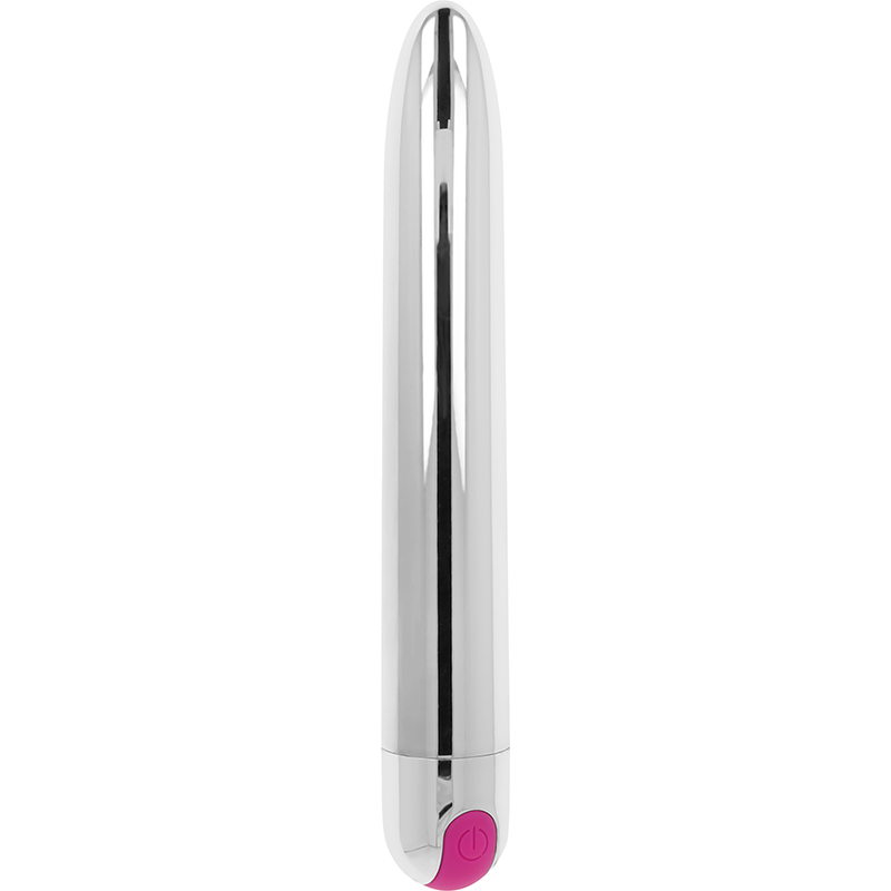 OHMAMA – RECHARGEABLE SILVER VIBRATOR 10 MODES 18.5 CM