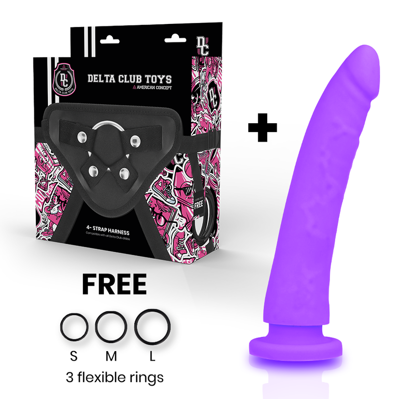 DELTA CLUB – TOYS ARNES + DONG PURPLE SILICONE 20 CM -O- 4 CM