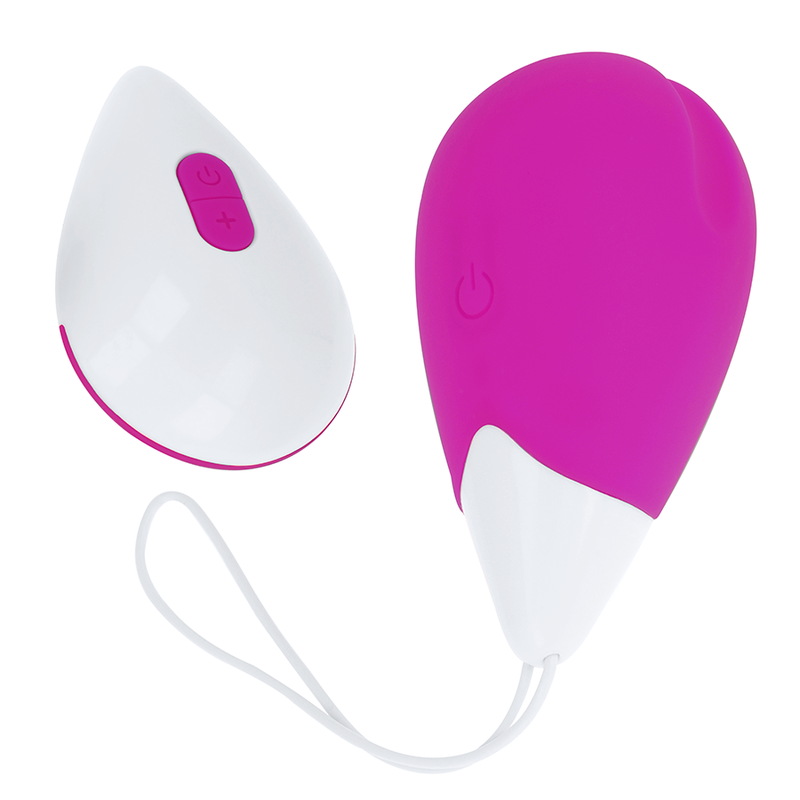 OHMAMA – TEXTURED VIBRATING EGG 10 MODES PURPLE AND WHITE