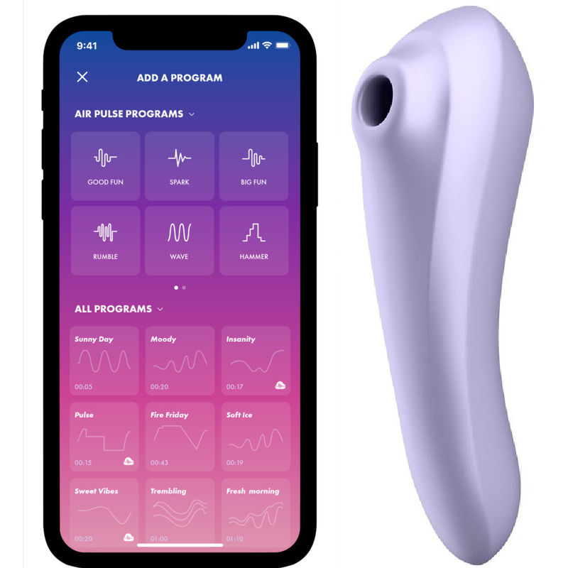 SATISFYER – DUAL PLEASURE AIR PULSE VIBRATOR MAUVE