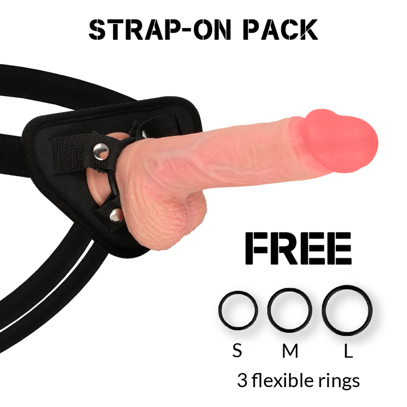 ROCKARMY – HARNESS + LIQUID SILICONE PREMIUM SPITFIRE REALISTIC 21 CM -O- 4.62 CM